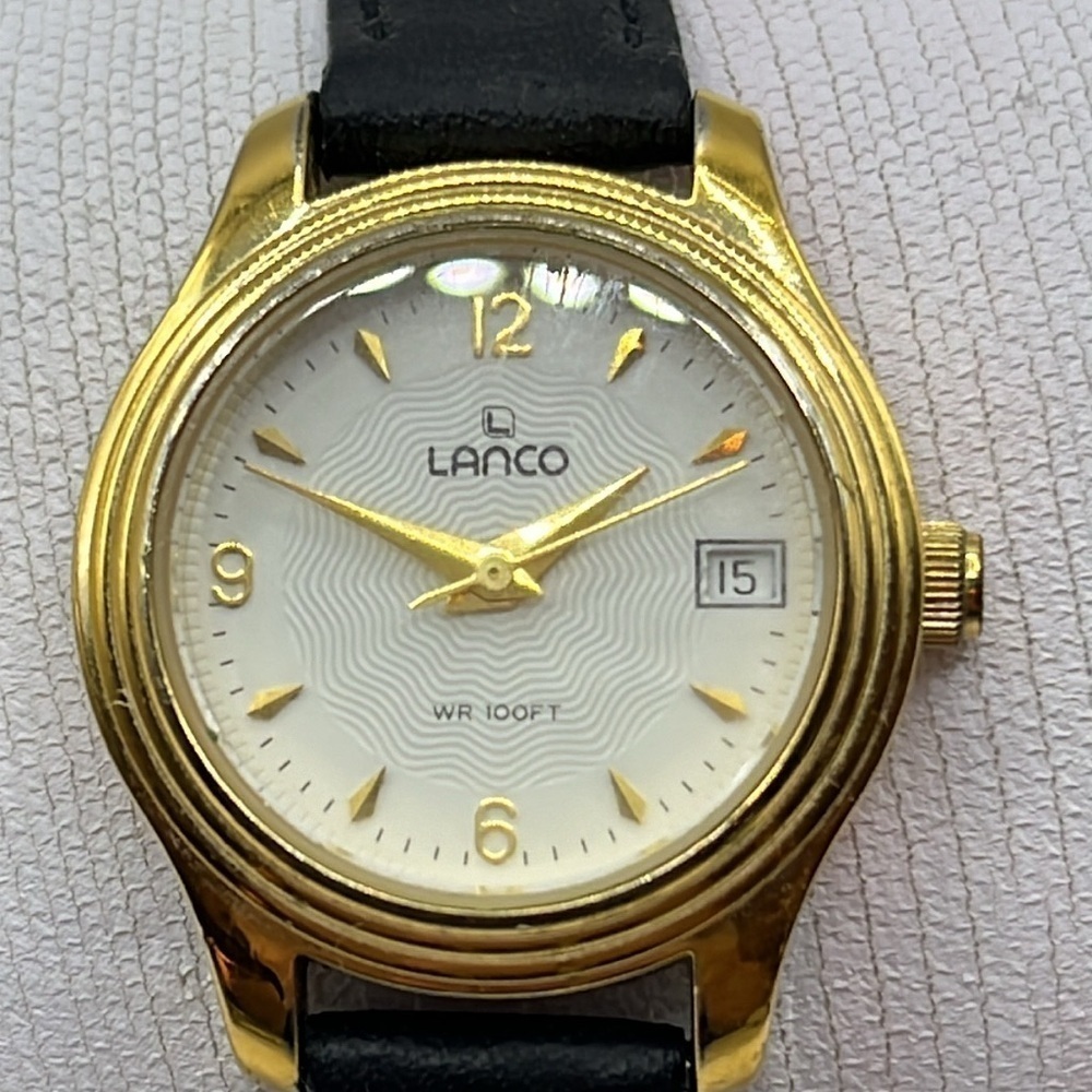 Watch  Rare Vintage Lanco Pacific Taiwan Watch Leather Watch Band Luxury